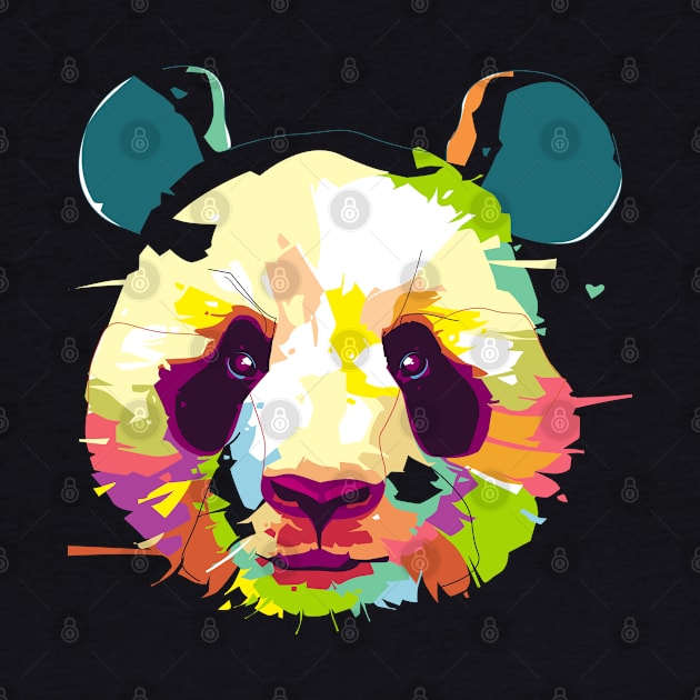 Panda - Animal Life - Popart Portrait by JakeRhodes